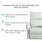 270 Power Swivel Rocker Recliner Chair, Electric Glider Reclining Sofa with USB Ports, Rocking Chair Nursery Recliners