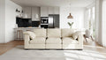 86.61 Modern Farmhouse Deep 3-Seater Sofa, Track Arm Couch, Linen Fabric Sofa