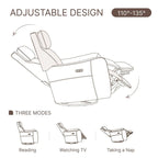 Merlin Power Swivel Glider Rocker Recliner Nursing Chair Recliner