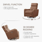 Merlin Power Swivel Glider Rocker Recliner Nursing Chair Recliner