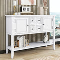 Vintage Console Table with Four Small Drawers and Bottom Shelf