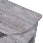 48 Modern Light Gray Fireplace TV Stands Console Table with Open Storage Shelves