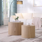 Veneer side table coffee table set of 2