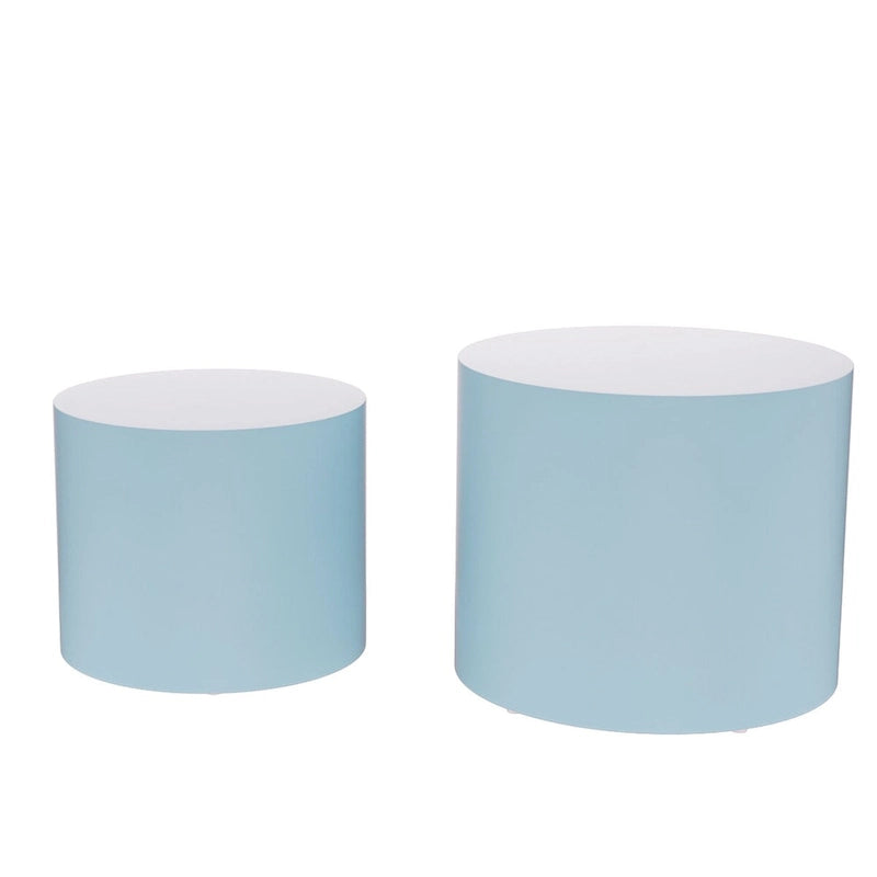 Veneer side table coffee table set of 2
