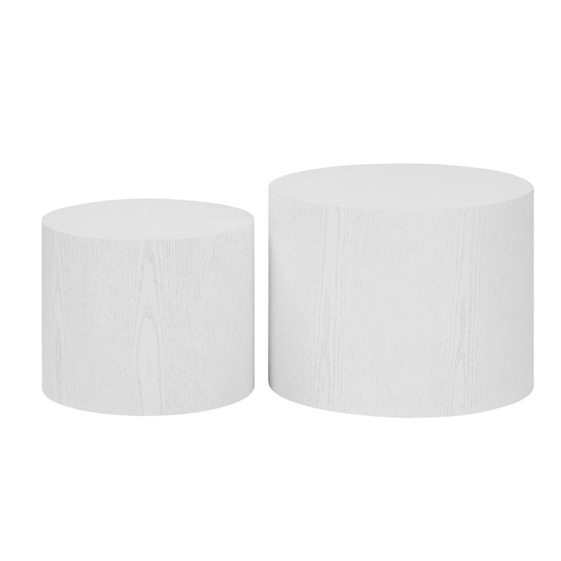 Veneer side table coffee table set of 2