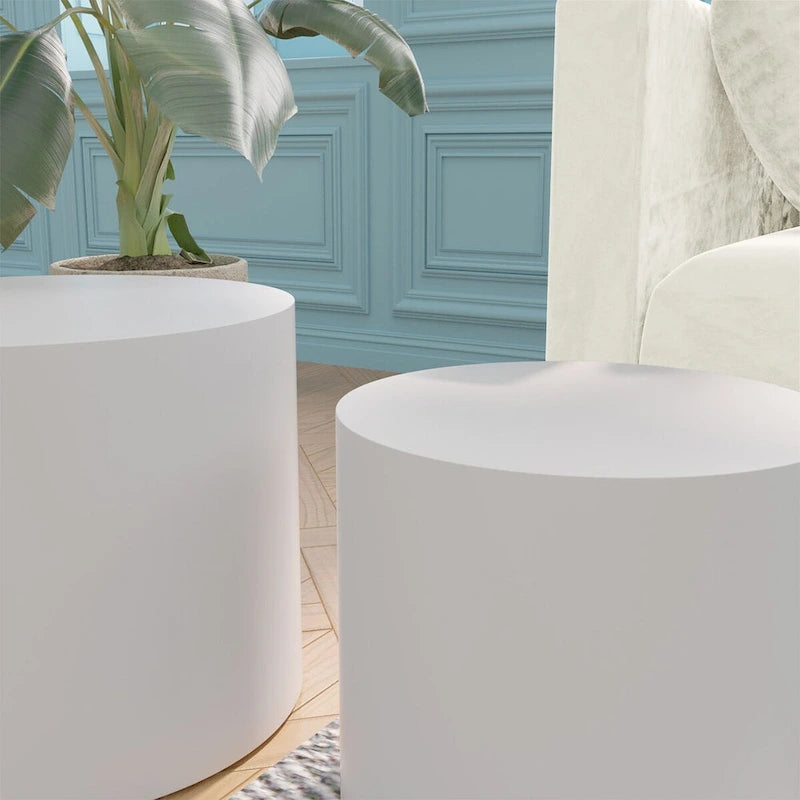 Veneer side table coffee table set of 2