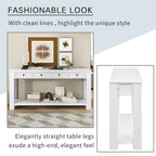 Nestfair Entryway Console Table Sofa Table with Storage Drawers and Bottom Shelf