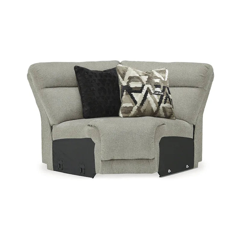 Signature Design by Ashley Colleyville Gray 5-Piece Power Reclining Sectional with Chaise - 105W x 106D x 39H