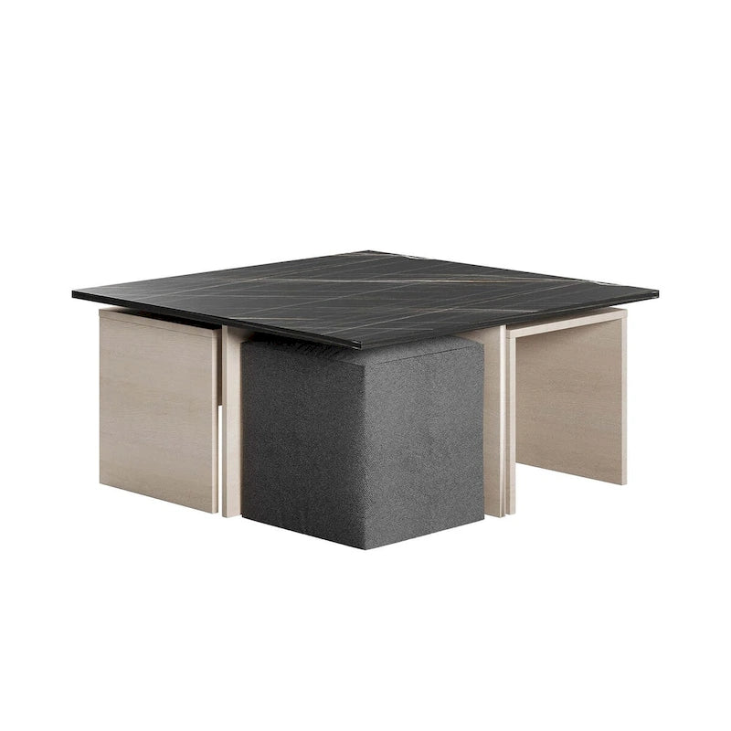Manhattan Comfort Haley Mid-Century Modern Nested Coffee Table