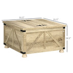 Farmhouse Coffee Table with Storage for Living Room