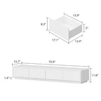 Illuminated White High Gloss Television Entertainment Center Console