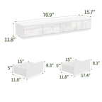 Illuminated White High Gloss Television Entertainment Center Console