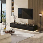 Illuminated White High Gloss Television Entertainment Center Console