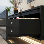 Illuminated White High Gloss Television Entertainment Center Console