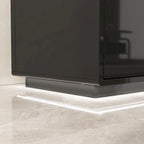 Illuminated White High Gloss Television Entertainment Center Console