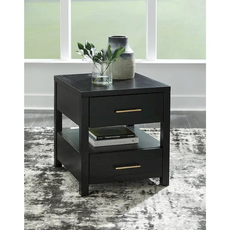  Winbardi Black End Table - 22W x 24D x 24H