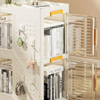 4-Tier Rolling Storage bookcase with Wheels
