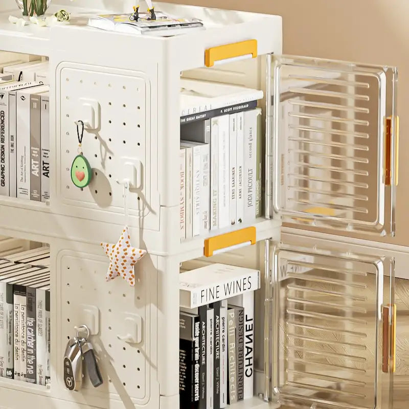 4-Tier Rolling Storage bookcase with Wheels