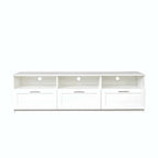 White modern minimalist TV cabinet 80 inch TV stand