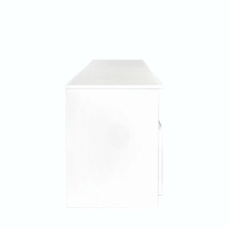 White modern minimalist TV cabinet 80 inch TV stand