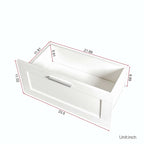 White modern minimalist TV cabinet 80 inch TV stand