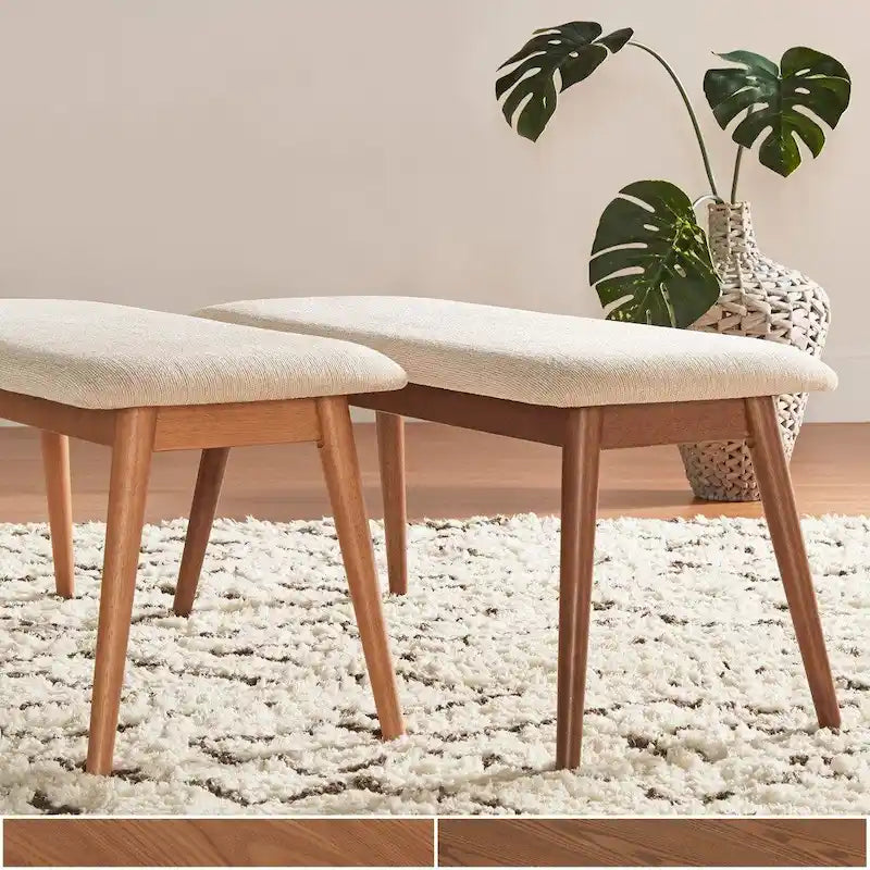 Norwegian Danish Modern Tapered Upholstered Dining Bench iNSPIRE Q Modern