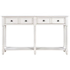 Console Table Sofa Table Easy Assembly with Two Storage Drawers and Bottom Shelf for Living Room, Entryway
