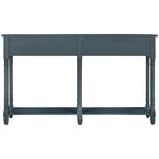 Console Table Sofa Table Easy Assembly with Two Storage Drawers and Bottom Shelf for Living Room, Entryway