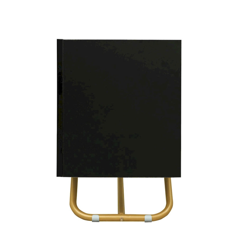 TV Console Table with Gold Frame Base