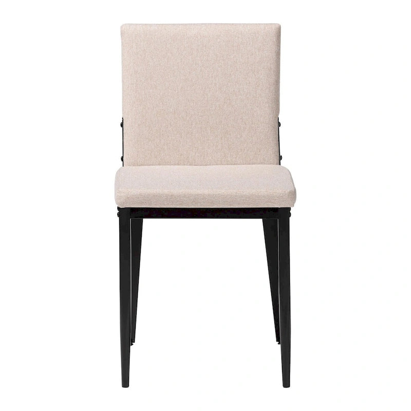 Bishop Industrial Fabric and Metal 4-Piece Dining Chair Set