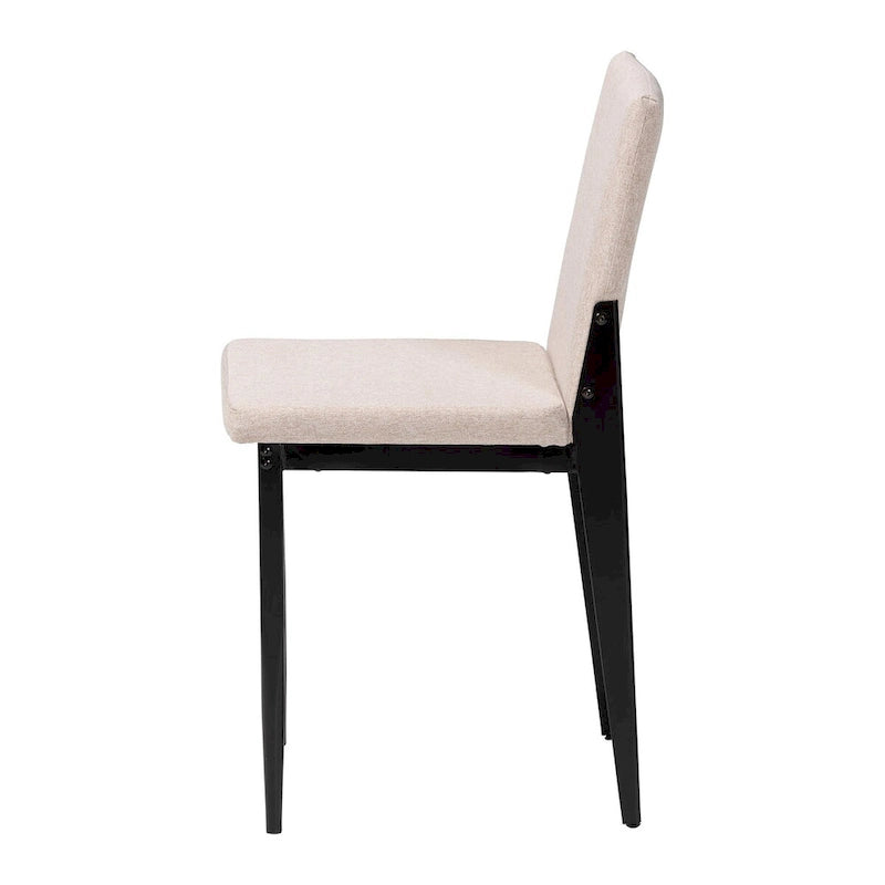 Bishop Industrial Fabric and Metal 4-Piece Dining Chair Set