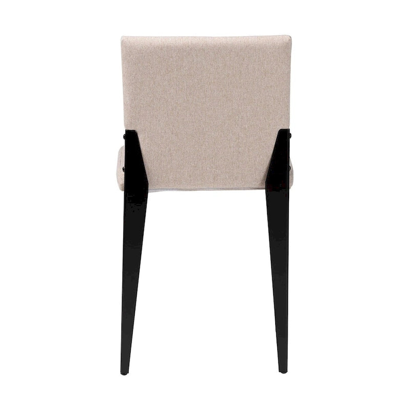 Bishop Industrial Fabric and Metal 4-Piece Dining Chair Set