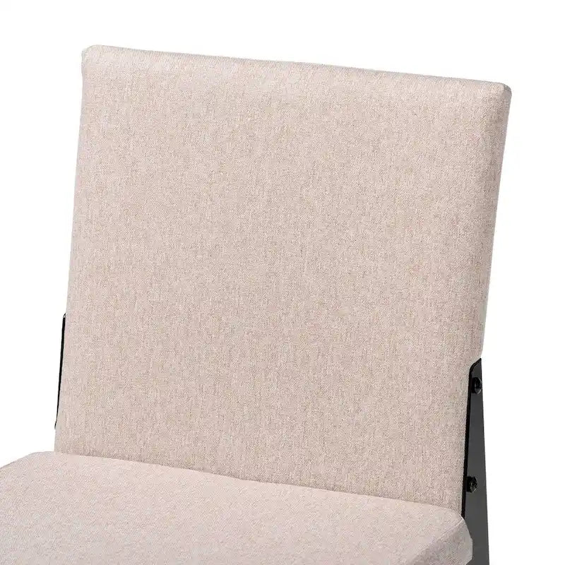 Bishop Industrial Fabric and Metal 4-Piece Dining Chair Set