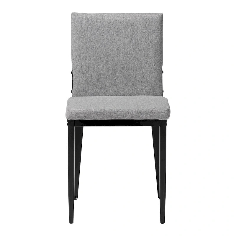 Bishop Industrial Fabric and Metal 4-Piece Dining Chair Set