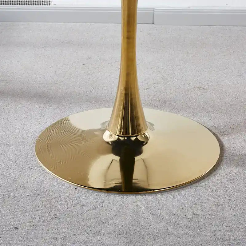 5-Piece Pedestal Dining Set with Mdf Table Top