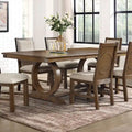 Furniture of America Agio Transitional Brown 84-inch Expandable Dining Table