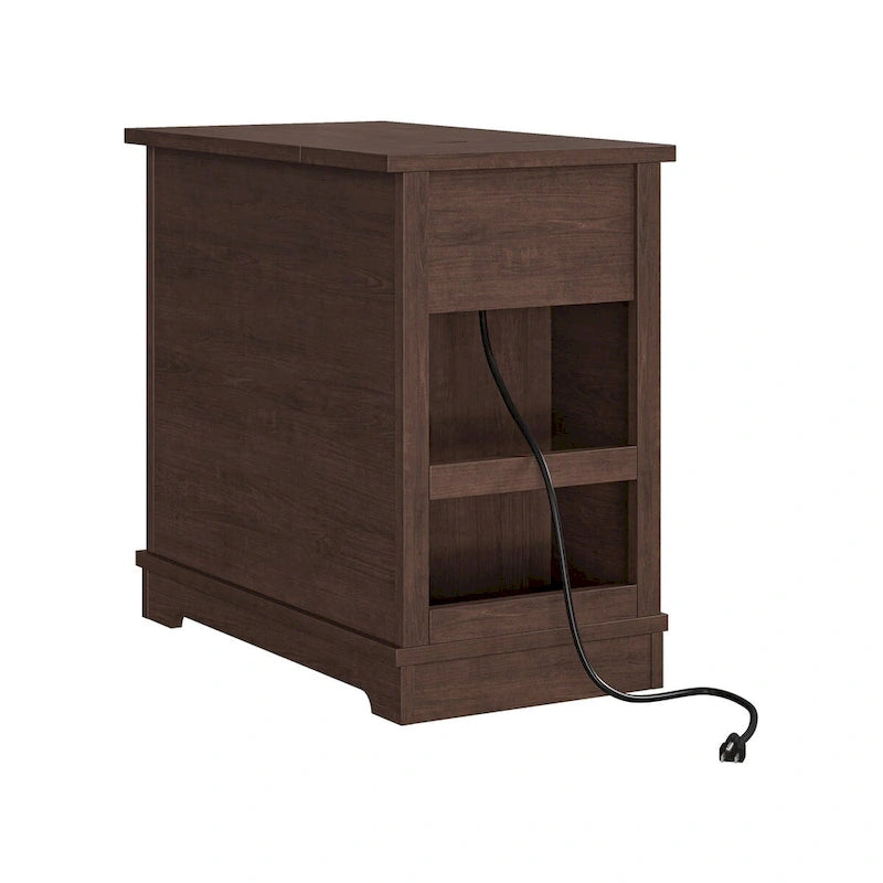 Classic Charging End Table with USB Ports and Storage - 23 in Height