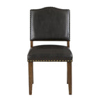 Dallas Brown Faux Leather Dining Chair with Nail Heads - by Greyson Living