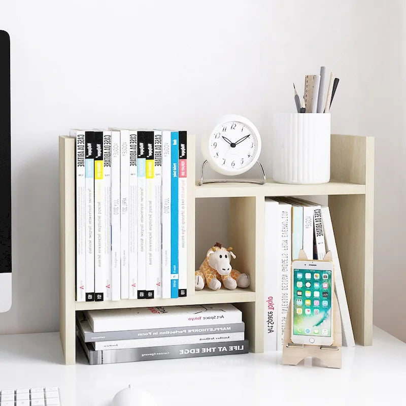 Jerry & Maggie Wooden Desktop Organizer Shelf with Storage
