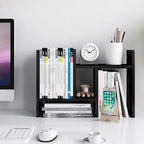 Jerry & Maggie Wooden Desktop Organizer Shelf with Storage