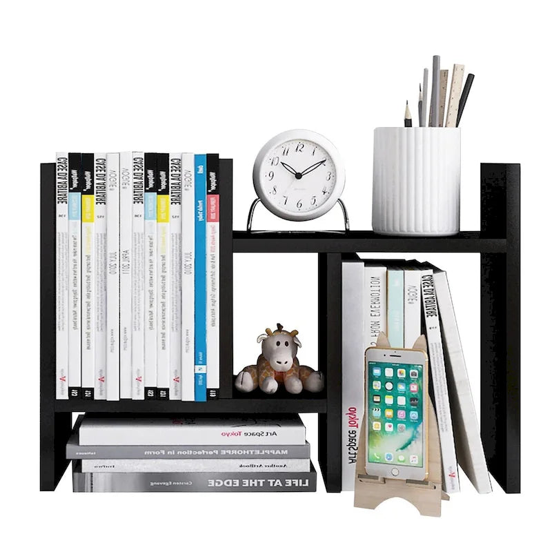 Jerry & Maggie Wooden Desktop Organizer Shelf with Storage