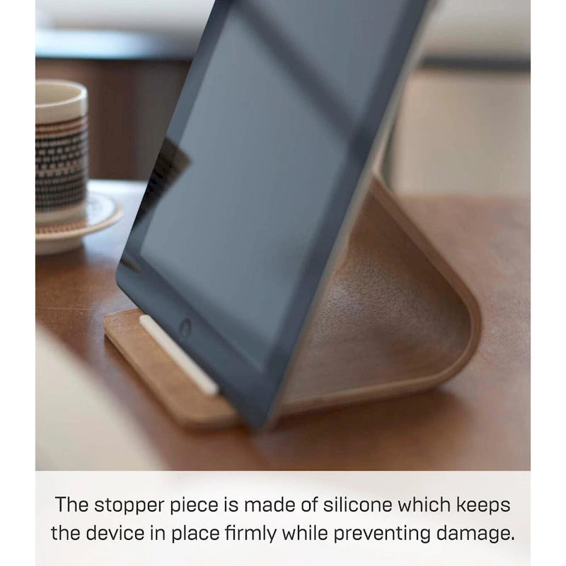 Yamazaki Home Tablet Stand, Wood - L 5.51 x W 4.72 x H 4.53 inches