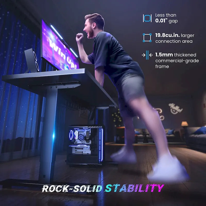 SIAGO 48 x 24 Inch Computer Desk Height Adjustable Electric Sit Stand Up Desk