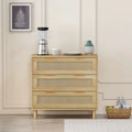 Rattan Storage Cabinet with Three Rattan Drawer