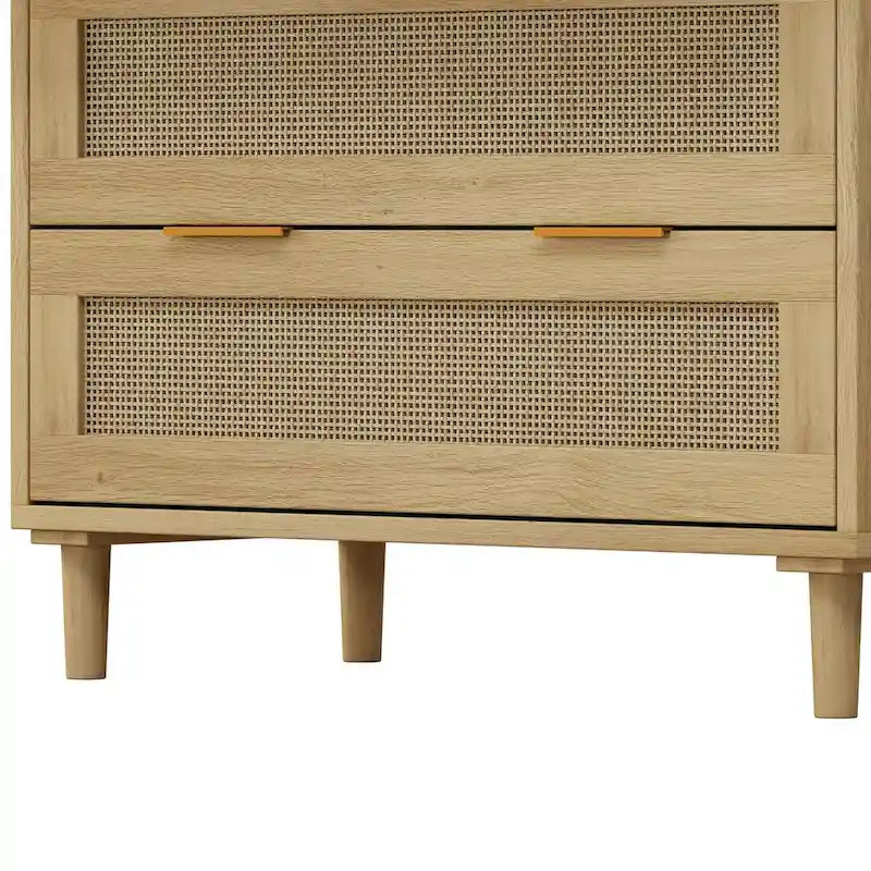 Rattan Storage Cabinet with Three Rattan Drawer