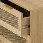 Rattan Storage Cabinet with Three Rattan Drawer