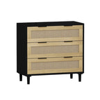 Rattan Storage Cabinet with Three Rattan Drawer