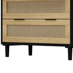 Rattan Storage Cabinet with Three Rattan Drawer