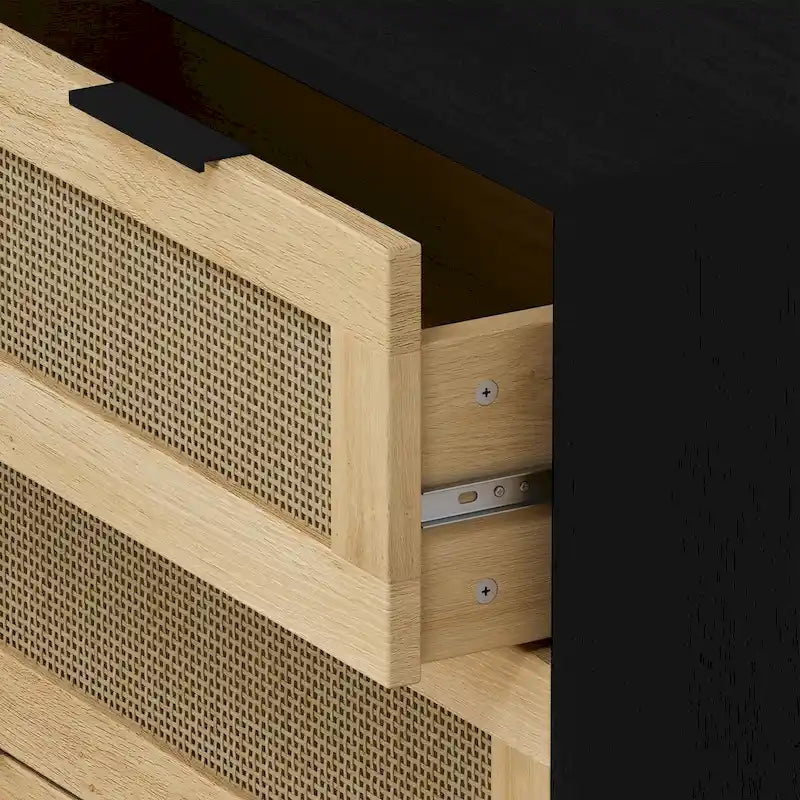 Rattan Storage Cabinet with Three Rattan Drawer