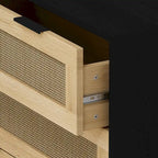 Rattan Storage Cabinet with Three Rattan Drawer
